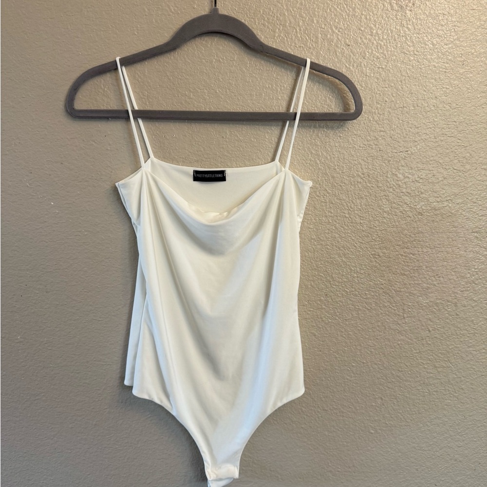 PrettyLittleThing White Cami Bodysuit